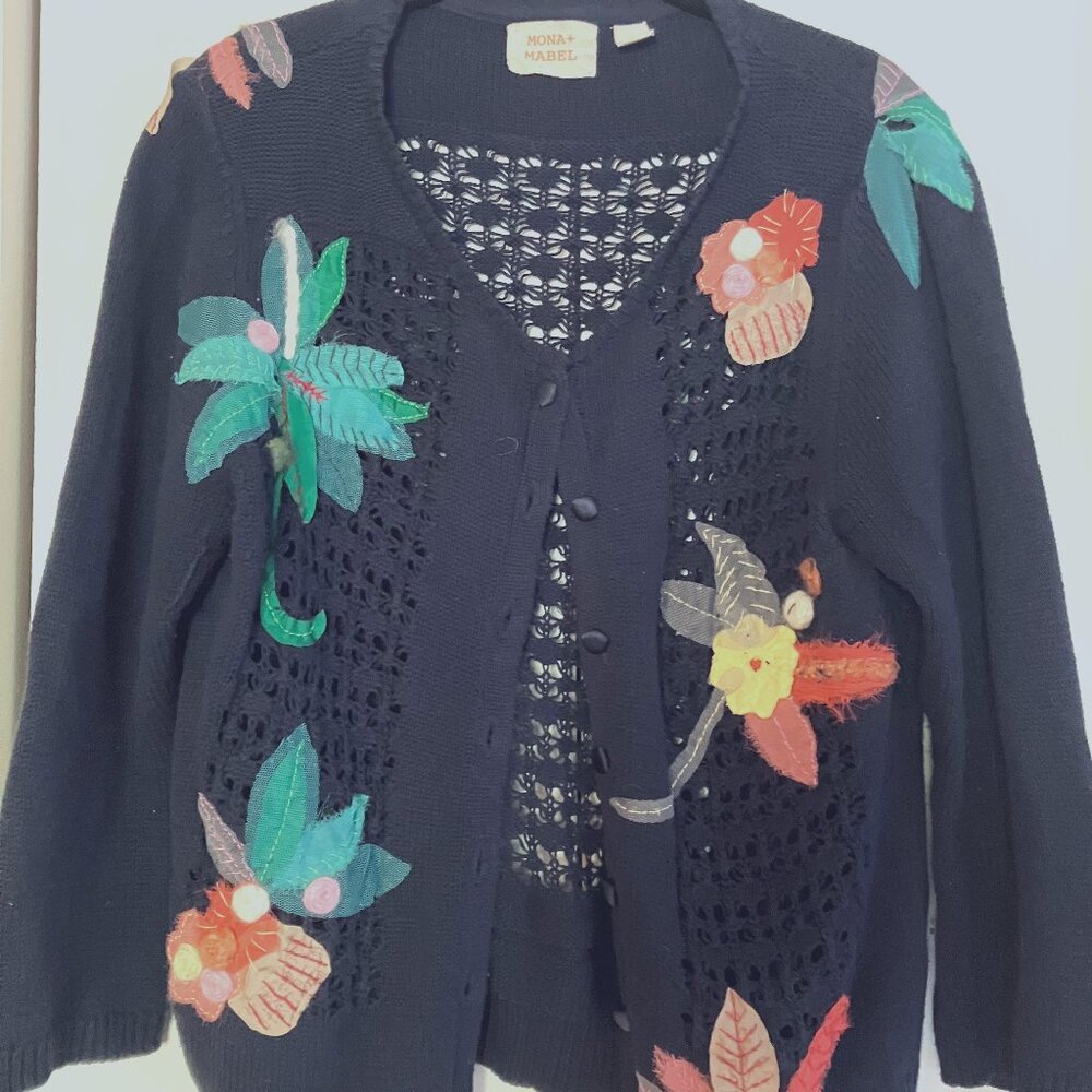 Anthropologie Mona + Mabel Floriography Cardigan XL - Picture 1 of 8
